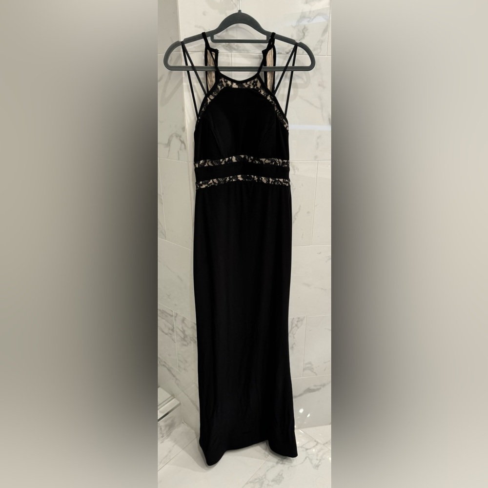 Sequin Hearts maxi dress. Black. Size 1.